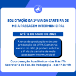 Discentes da UFPA/Castanhal que residem em outros municípios poderão solicitar 1ª via da carteira de meia passagem intermunicipal