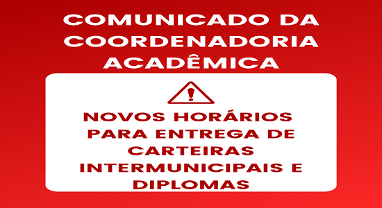 Coordenadoria Acadêmica da UFPA/Castanhal divulga horários para entrega de diplomas e carteiras intermunicipais