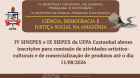 IV SINEPEX e IX SIEPEX da UFPA Castanhal recebem inscrições para comissão de apoio, comercialização de produtos e atividades artístico-culturais