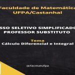 Faculdade de Matemática divulga edital de Processo Seletivo Simplificado para Professor Substituto