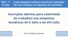 Inscrições abertas para submissão de trabalhos aos simpósios temáticos do X Salic e do VIII Colic