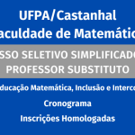 Faculdade de Matemática divulga cronograma e lista de inscrições homologadas do PSS para professor substituto