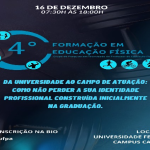 4ª Formação em Educação Física trará debates sobre a identidade profissional construída na graduação